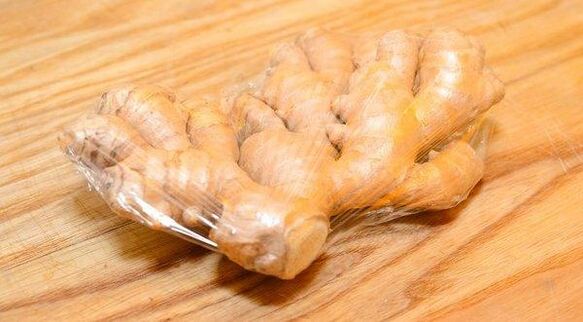 Bewahren Sie Ingwer in einem Vakuumbeutel auf